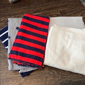 Burp cloths and receiving blankets